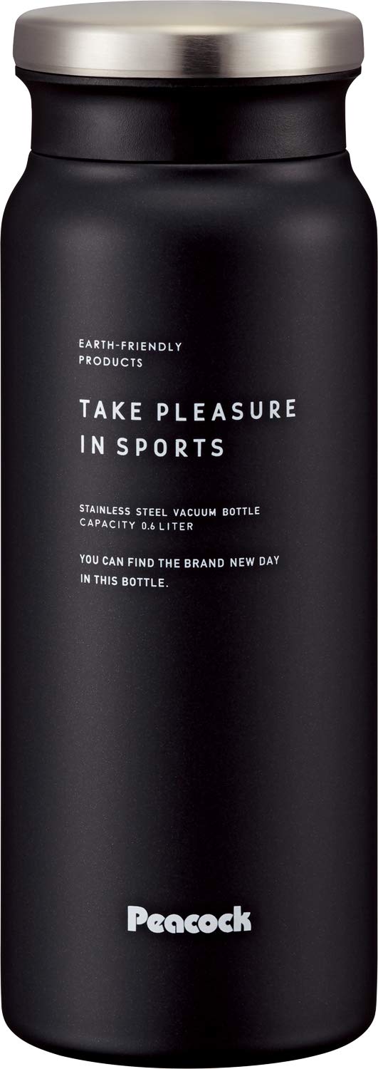 

Peacock AMZ-61 HD Stainless Steel Water Bottle, Insulated for Hot and Cold Drinks, Dark Gray, 0.6L