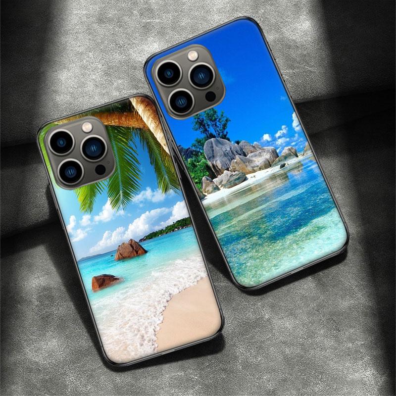 Sea Tropical Palm Trees Beach Phone Case For Apple Iphone 15 13 12 11 14 Pro Max Mini Cover SE 2020 X XS XR 8 7 6 6S Plus 5 5S S