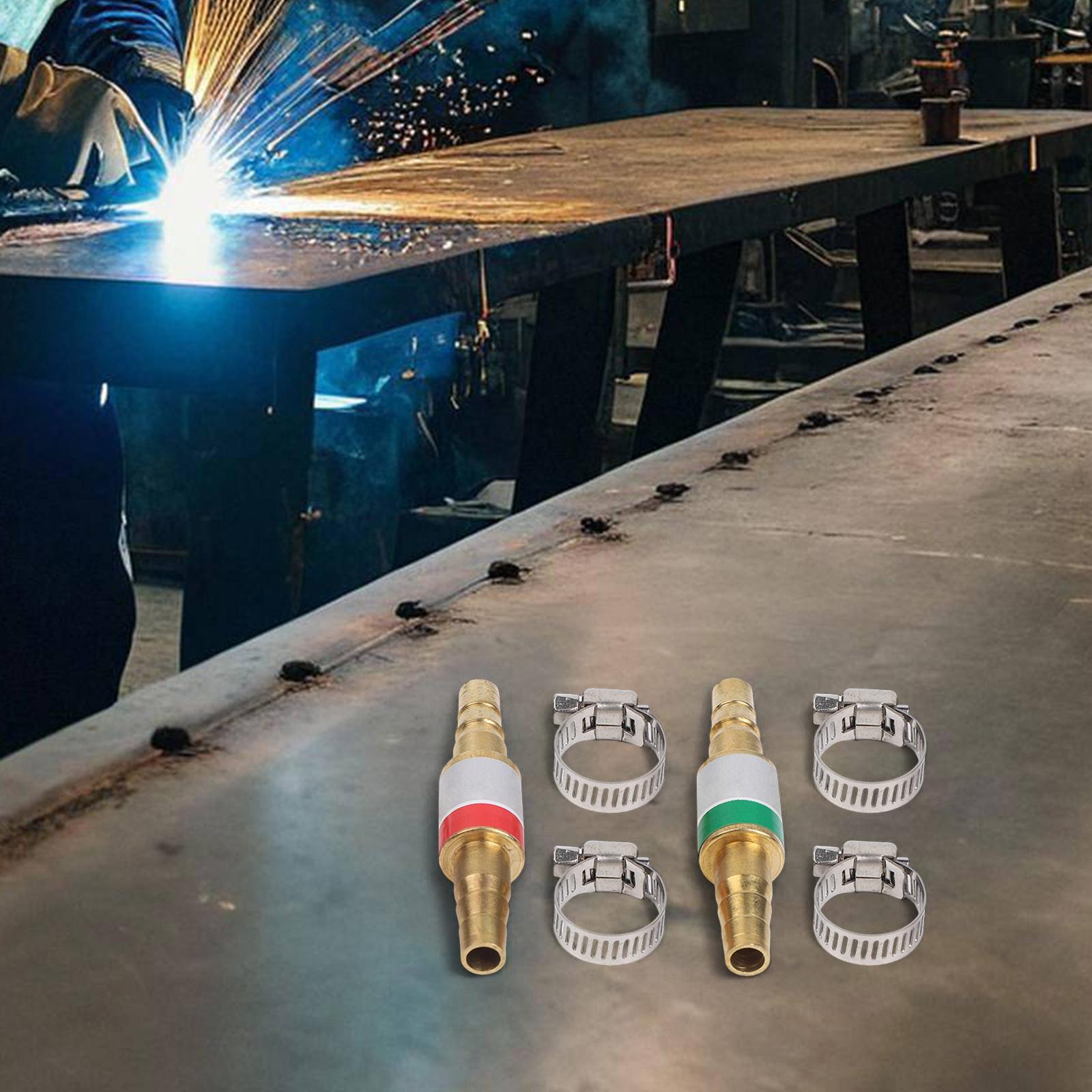 

Welding Accessories Set Featuring Two Essential Brass Flashback Arrestors Alongside Four Supporting Stainless Steel Clamps China Mainland