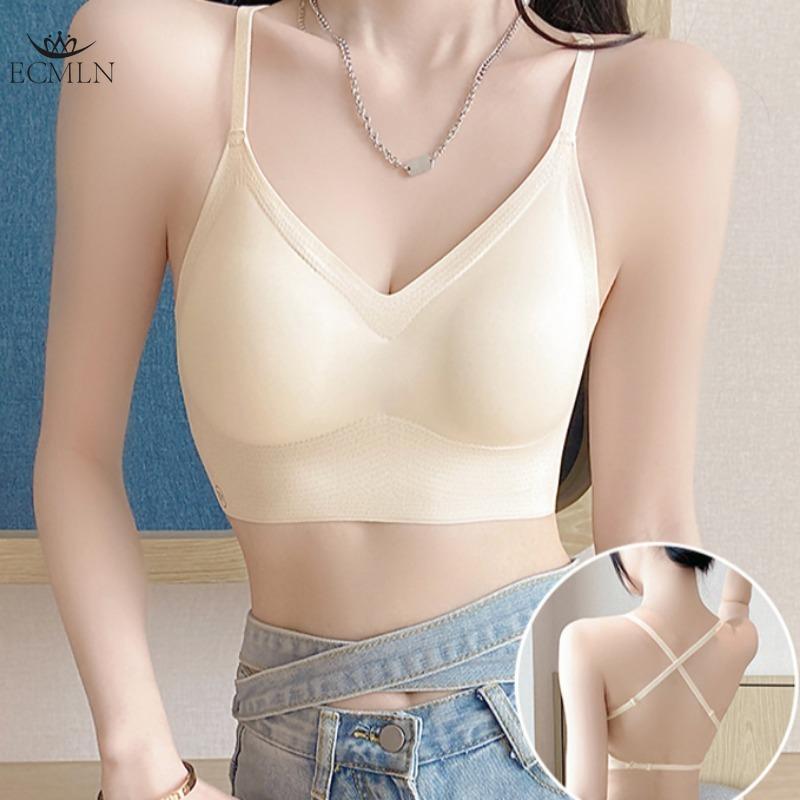 Sexy Push-up Bra Thin U-shaped Beautiful Back Top Seamless Bra Backless Invisible No-wire Bra Top