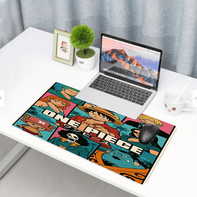 Tapis de Souris Imprimé One Piece, Tapis Antidérapant pour Clavier de Bureau, pour PC Portable Gaming Travail Utilisation Quotidienne, Cadeau Surprise Cool pour Festival