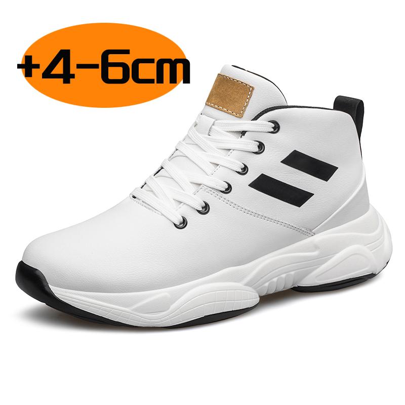 Fashion High Top Men's Genuine Leather Sneakers Comfortable Outdoor Casual Sports Shoes Non-Slip Male Trainers Outdoor Treking Footwear