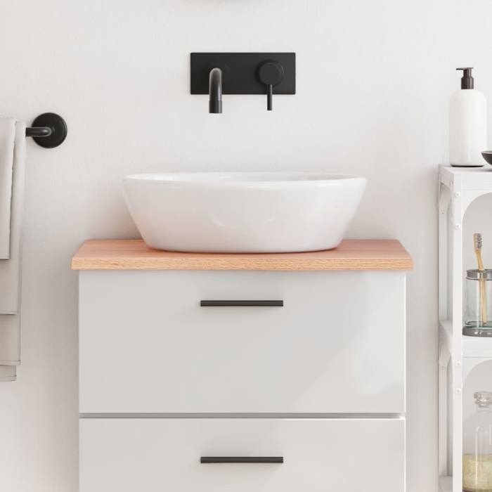 VidaXL Light Brown Bathroom Countertop 60x30x2 Cm Treated Wood 3156101