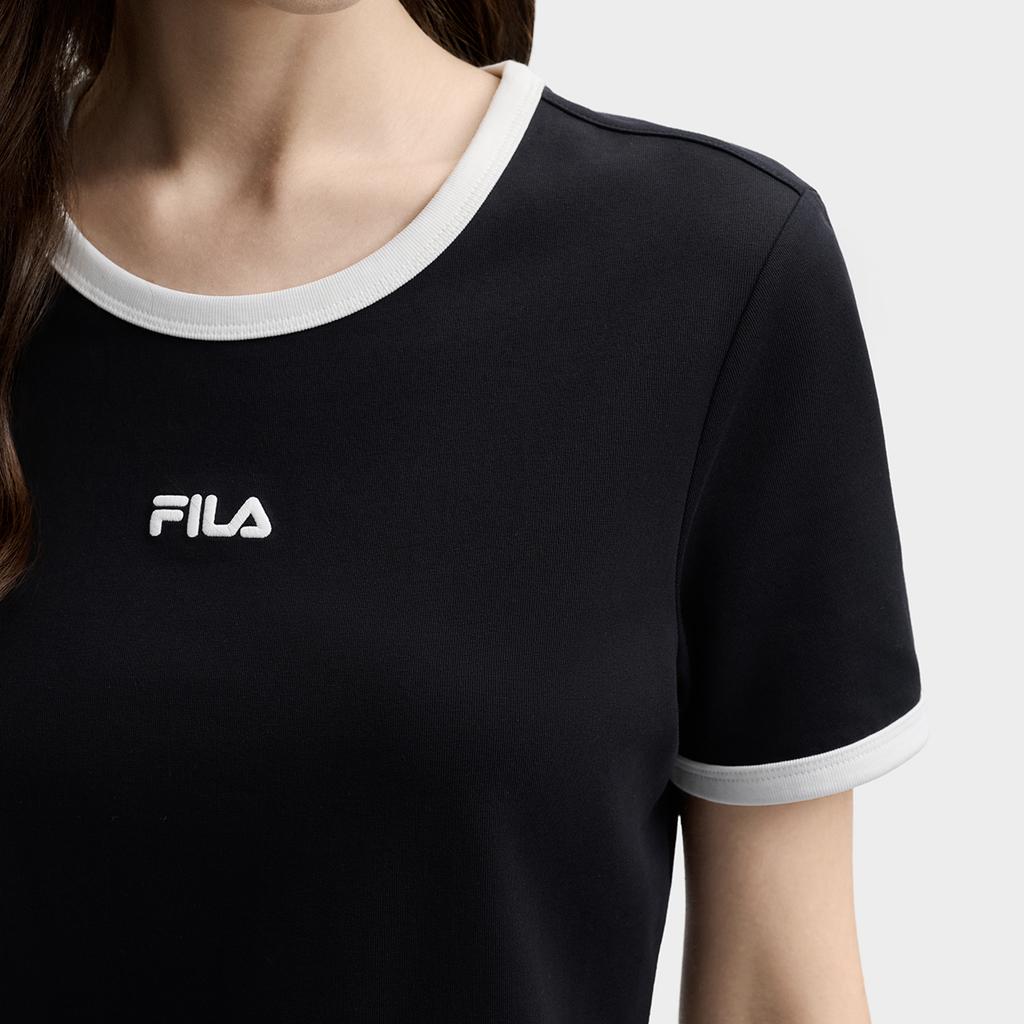 Fila Original Slim Fit Round Neck Pullover Short Sleeve T-Shirt Women Tops F11W629110F-BK
