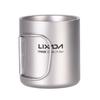 Lixada 330ml Double Wall Titanium Water Cup Coffee Tea Mug for Home Outdoor Camping Hiking