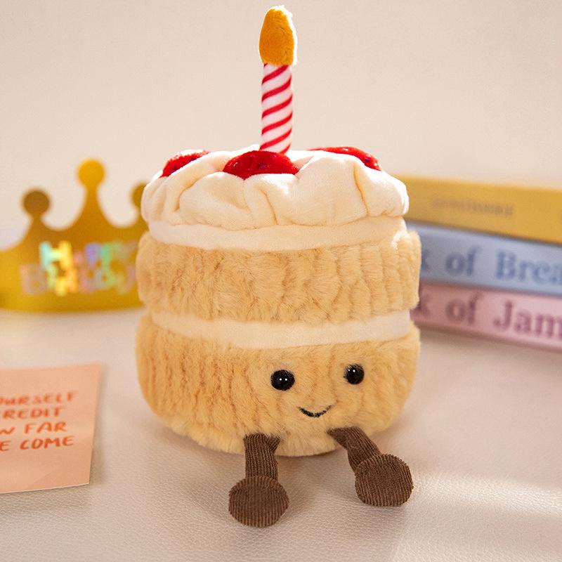 

Cartoon Birthday Cake Jellycat Plush Toy - Funny Cloth Doll Gift 20cm