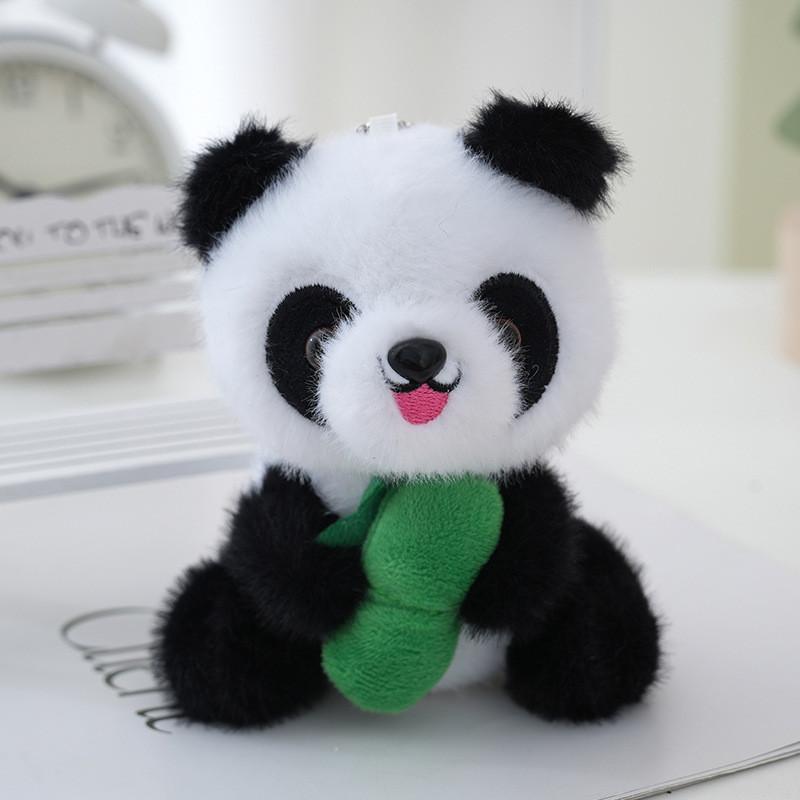 Bamboo Panda Adorable Plush Toy Keyring Key Chain Backpack Pendant Kids Gift