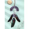 Dream Catcher Tree of Life Hanging Decoration Amethyst Healing Crystals Purple Dreamcatcher