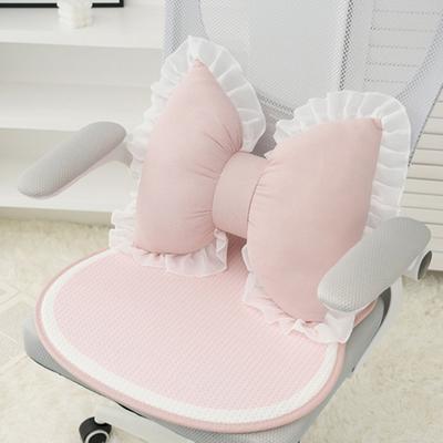 Pernă în formă de fundă Decor dantelă cu volan Umplutură pufoasă din bumbac PP Vacanță adaugă eleganță și romantism Pernă Pat Canapea Decorare scaun auto Perna de companie
