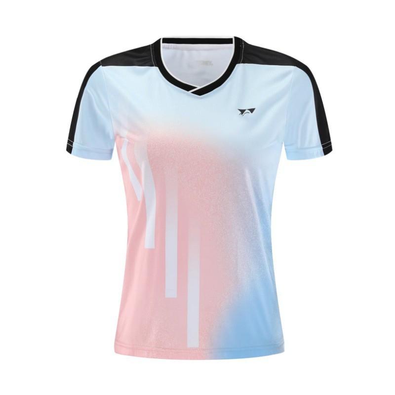 Maglietta da Badminton ad Asciugatura Rapida Uomo Donna Ragazzi Leggera Traspirante Maglietta Sportiva Allenamento Competizione