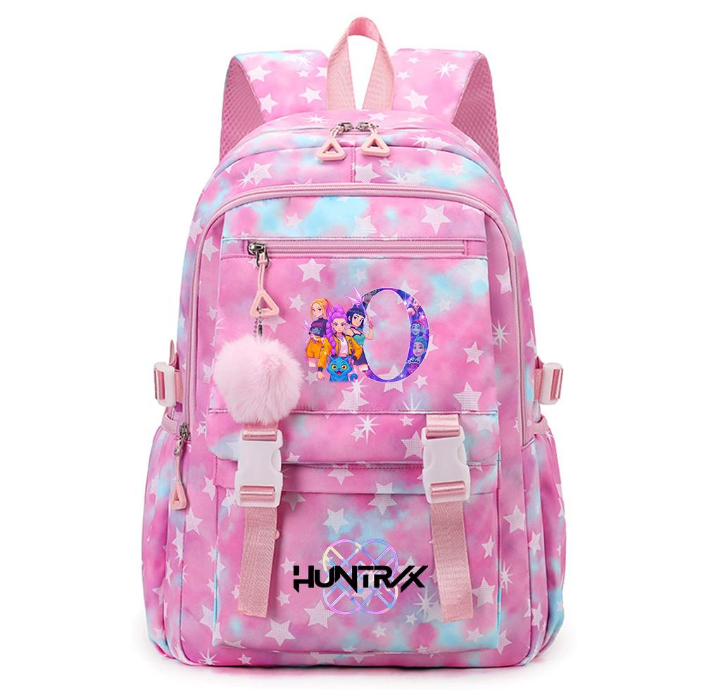 26 English Letters Printed Backpack Large Capacity Bookbag Student Boy Girl Schoolbag Outdoor Large Capacity Waterproof Laptop Travel Bag