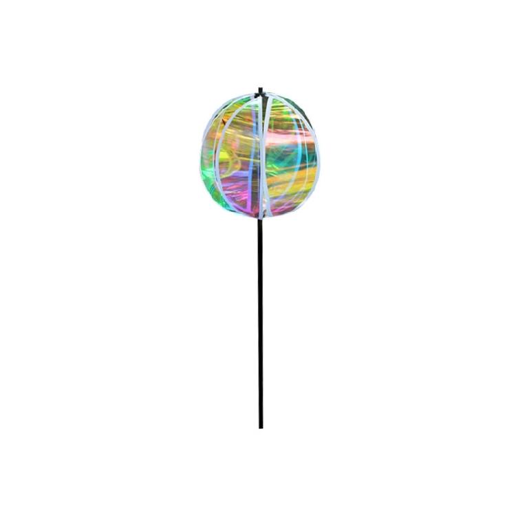 Yard Patio Farm Reflective Pinwheels with Stakes Plant Flower Garden Decoration