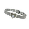 Stainless Steel Watch Band with Devil's Eye Zircon Bracelet - Stylish European and American Fashion Jewelry