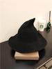 Temperamental Big Brim Witch Hat - Knitted Halloween & Christmas Style for Women