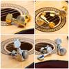 Gold/Silver Tuning Pegs Keys Machine Heads Tuners 6R Inline Guitar String Knob with Locked-string Heads Tuners for Wooden Guitar