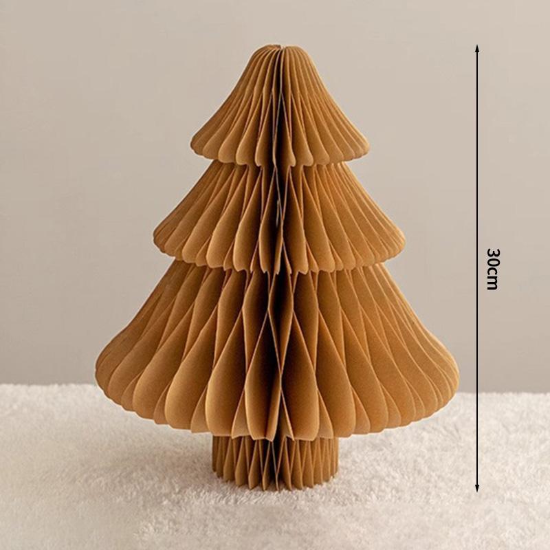 2026 Christmas Tree Honeycomb Ball 3D Folding Christmas Tree Ornament Desktop Decoration  for Xmas Navidad Happy New Year Decor