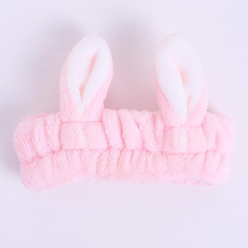 Süßer Hasenohr-Haarreif Elastische Haarspangen Stirnband Make-up-Werkzeuge Waschzubehör
