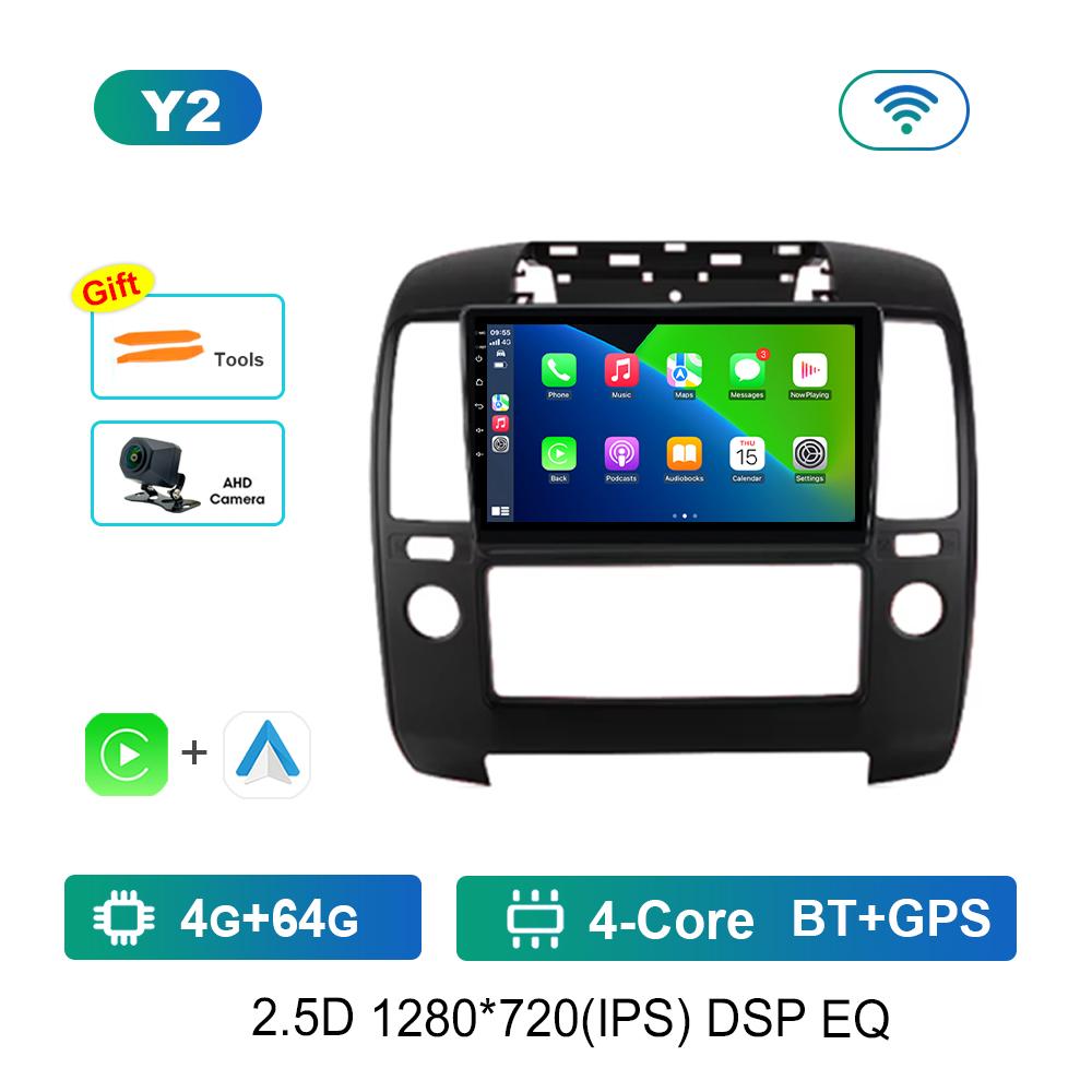 Bluetooth 9'' for NISSAN NAVARA 2006 - 2012 Android OS GPS Car Video Multimedia Player Auto Tools WiFi IPS Screen 4G Cooling Fan