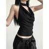 Y2K Caldo Emo Estate Donne Gyaru Acubi Streetwear Sexy Casual Nero Bianco Grunge Senza Maniche Schiena Nuda Halter Gilet Crop Top Vestiti