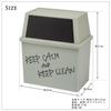 Heiwa Kogyo Stacking Trash Can Wide 30L Black