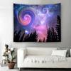 Digital Forest Starry Night Sky Printing Wall Hanging Tapestry Home Decoration