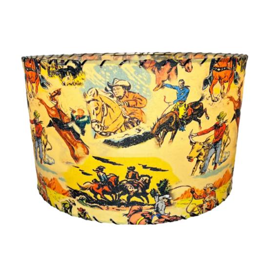 Yousheng Drum Lamp Shade Vintage Style Lamp Shade Lamp Cover Replacement Western Lampshade for Floor Lamps Table Lamps