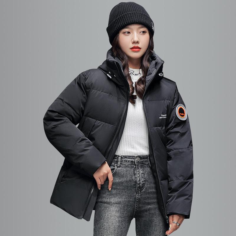 

Зимняя куртка-пуховик для мужчин и женщин в том же стиле, парный стиль, короткий с капюшоном 3XL чёрный