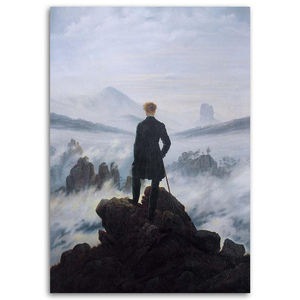 Canvas Print, Wanderer by the Sea of Mist - C. D. Friedrich Reproduction