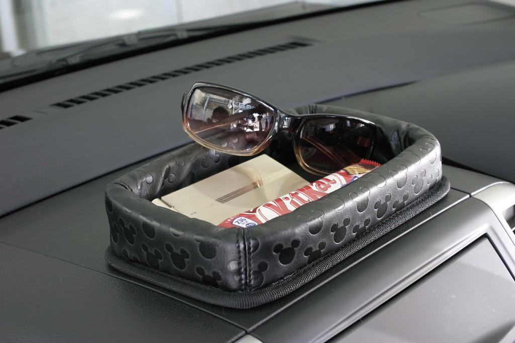 Napolex Armaturenbrettablage für Auto entworfen Echtes Leder Einfaches Auto Auto Disney Micky Maus Innenräume, Stil, Aufbewahrung, Schutz, Installation,