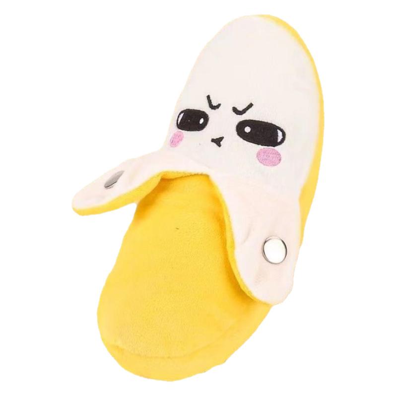 1Pcs Christmas Gift Banana Baby Beat Sensing Creative Fruit Novelty Parent-Child Musical Interactive Piano Toy Plush Doll