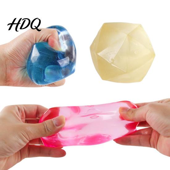 Squeeze Stress Ball Square Shape Toy, Sugar Slow Rising Powerful Decompression Toy Ball, Soft TPR Fidget for Anxiety Relief Rebound