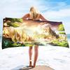 Serviette de plage surdimensionnée en microfibre Forêt Magique, Séchage Rapide Anti-sable Compacte, Serviette Extra Large pour Chaise d'Adulte sur le Sable Sans Sable