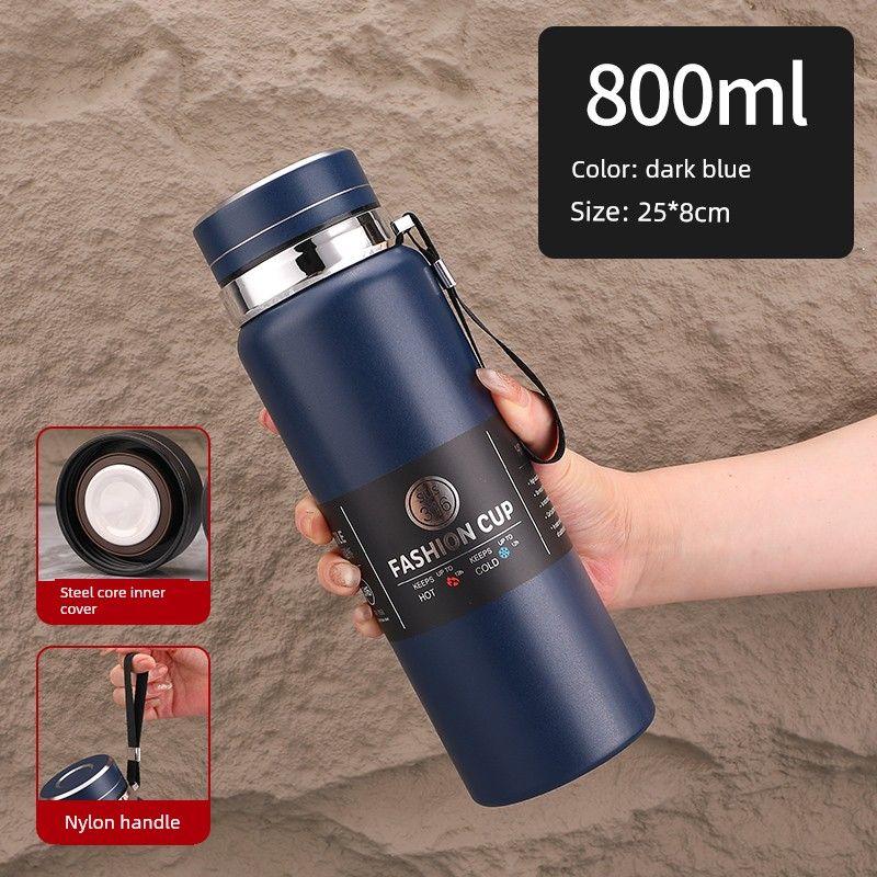 High-Looking, Large-Capacity Thermos Cup for Men and Women, Car-Mounted Tea Cup, 2026 Latest Model, 316 Stainless Steel Water Cup, 800ml