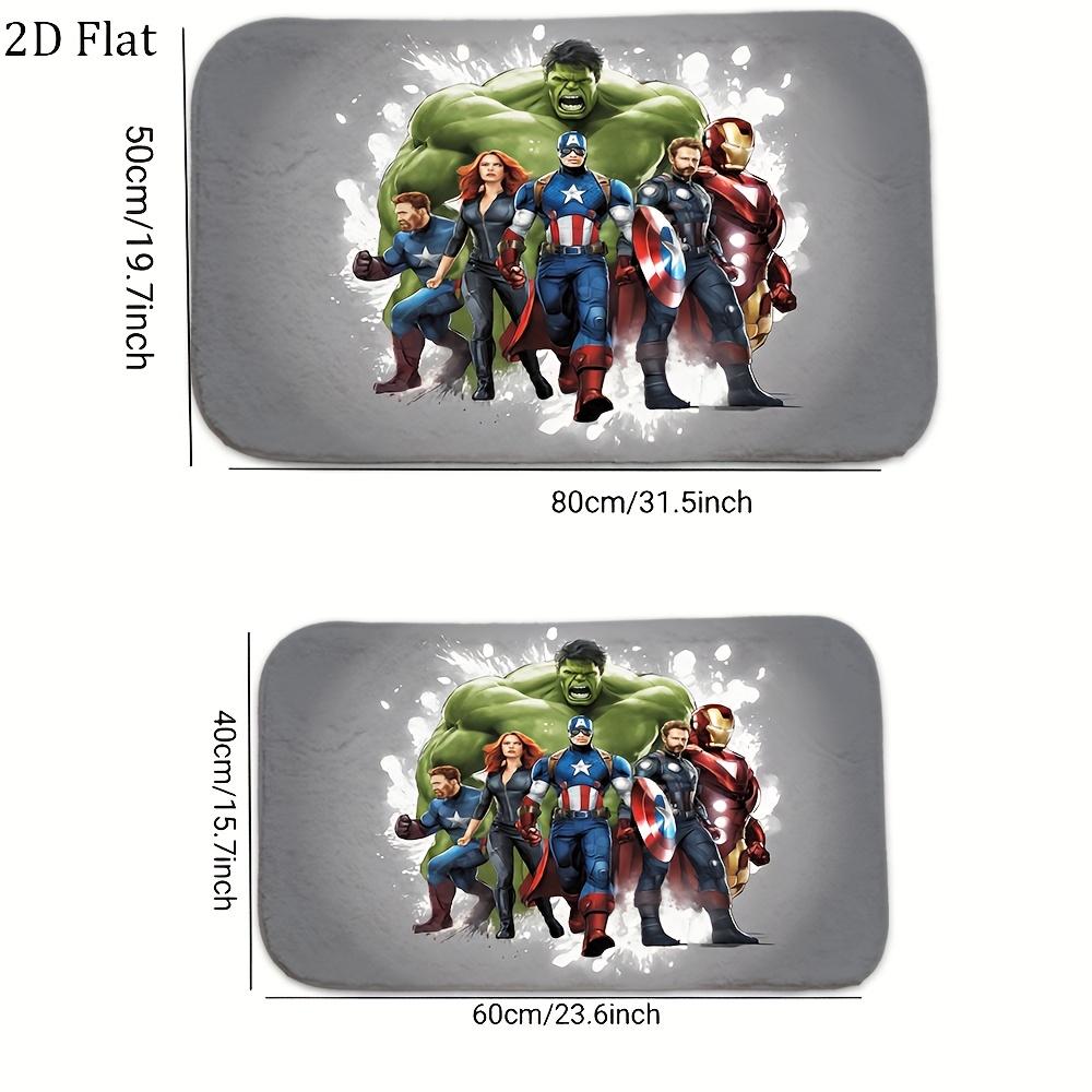 1pc Flannel Mat Marvel Superheroes Bathroom Mat, Multi-Size, Multi-Functional Daily Use, Suitable for Bathroom, Entrance, Laun
