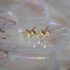 Mini Bow S925 Sterling Silver Zircon Stud Earrings
