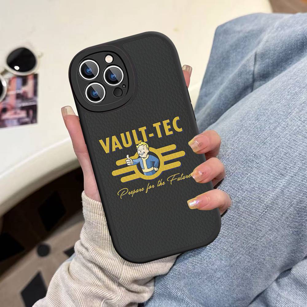 F-Fallout S-Series 4 Cool Game Phone Case For IPhone 16 15 14 13 12 11 Pro Max Plus 16E Soft Leather Cover
