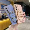 For Huawei Nova 14 13 11 10 Pura 80 70 60 50 Pro Mate 70 60 50 Rabbit Mirror Bracket,Hand Rope Electroplated Soft Shell
