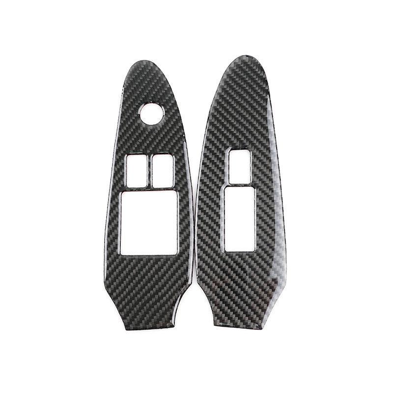 For Nissan 370Z Z34 2009-UP Carbon Fiber Car Interior Door Window Lift Control Switch Button Panel Frame Trim Cover Sticker