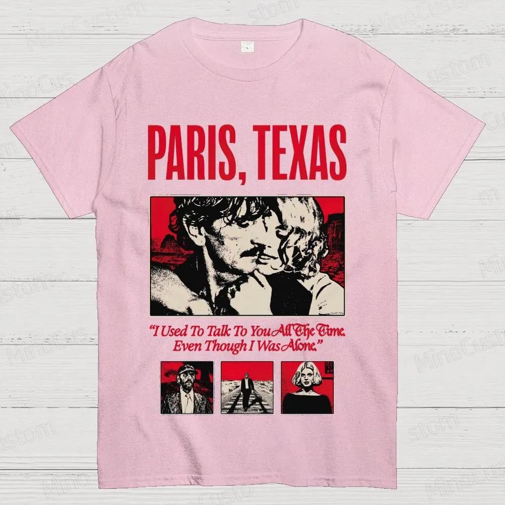 Klasyczny horror z lat 90. Paris Texas Graficzny Nadruk Koszulka Vintage Spierana Bawełna Męska Damska Letnia Streetwear Oversize Nowe Koszulki