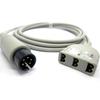 Universal Replacement ECG Trunk Cable AHA Intermediate Adapter, Use for Companion ECG Lead Wires