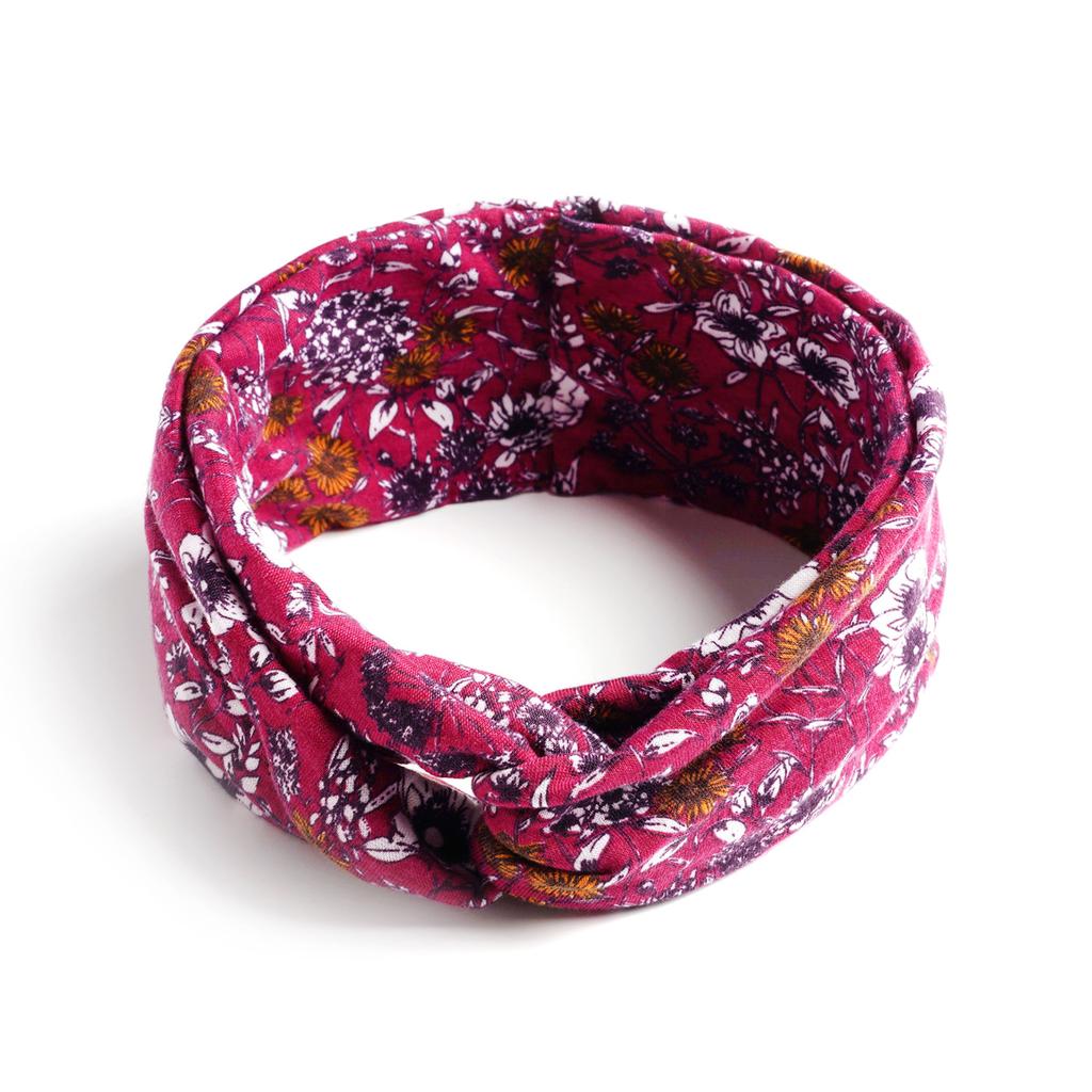 Bohemian Cross Knotted Headband Gypsy Yoga Sports Headband Wide Female Stretch Headband