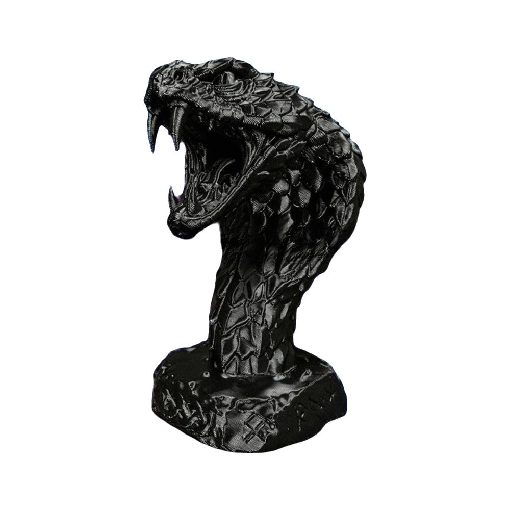 Gothic Style Snake Head Statue Home Decoration Snake Figurine Personality Desktop Ornament  Table чёрный