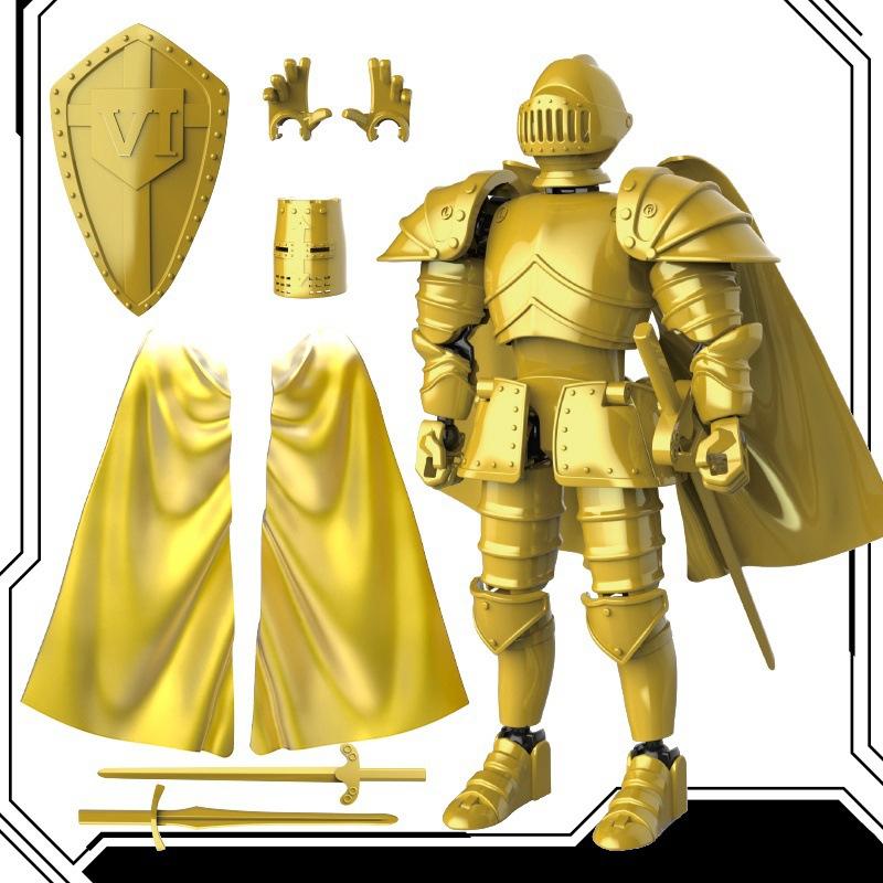 Medieval Knight Action Figure 3D Printed Knight Collection Exquisite Medieval Statue Desk Decoration for Families, Lovers Gifts