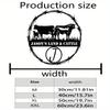 Metal Wall Art Livestock Silhouette Matte Finish Reusable Door Yard Decor