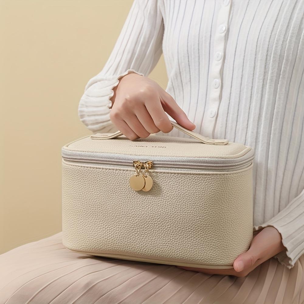 Portable Makeup Bag with Compartments for Organizing Toiletries, Perfect for Travel