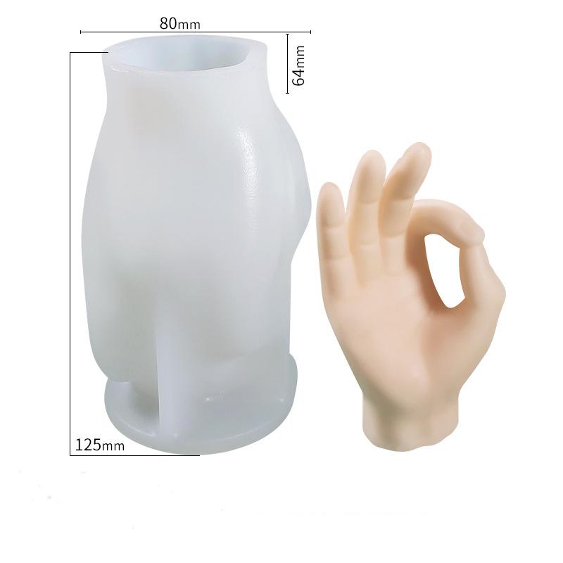 Silikonové formy na svíčky Kreativní gesto Forma na prsty 3D Výroba svíček Aromaterapie Sádra Voskové Svíčky Formy Ručně vyráběné formy na mýdlo