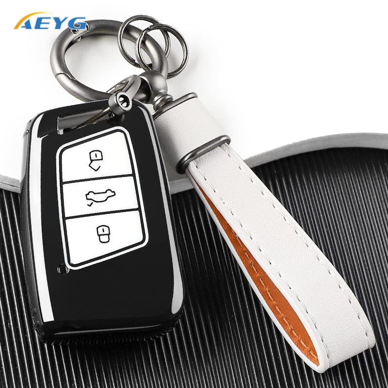 Fashion Soft Tpu Car Smart Key Case Shell Cover For Vw Passat B8 Skoda Kodiaq Superb A7 Protected Holder Keyless Fob Accessories