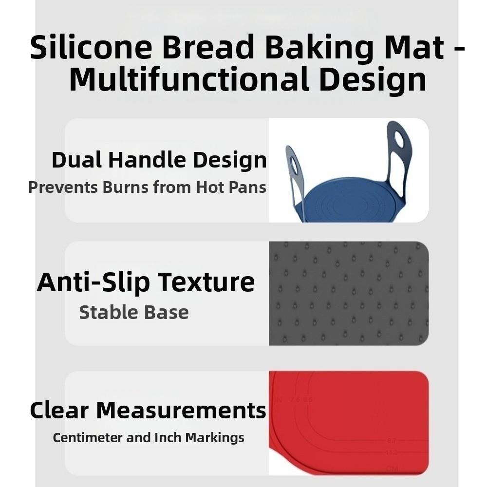Non-stick Baking Mat Reusable Bread Baking Liners Cooking Tool Silicone Bread Slings Oven