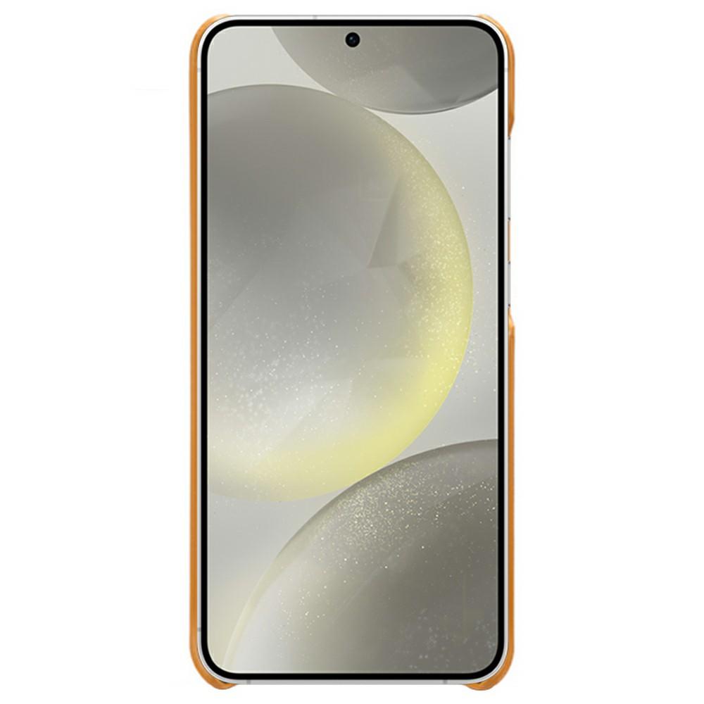 For Samsung Galaxy S25+ Case Calf Texture PU Leather Hard PC Protective Phone Cover