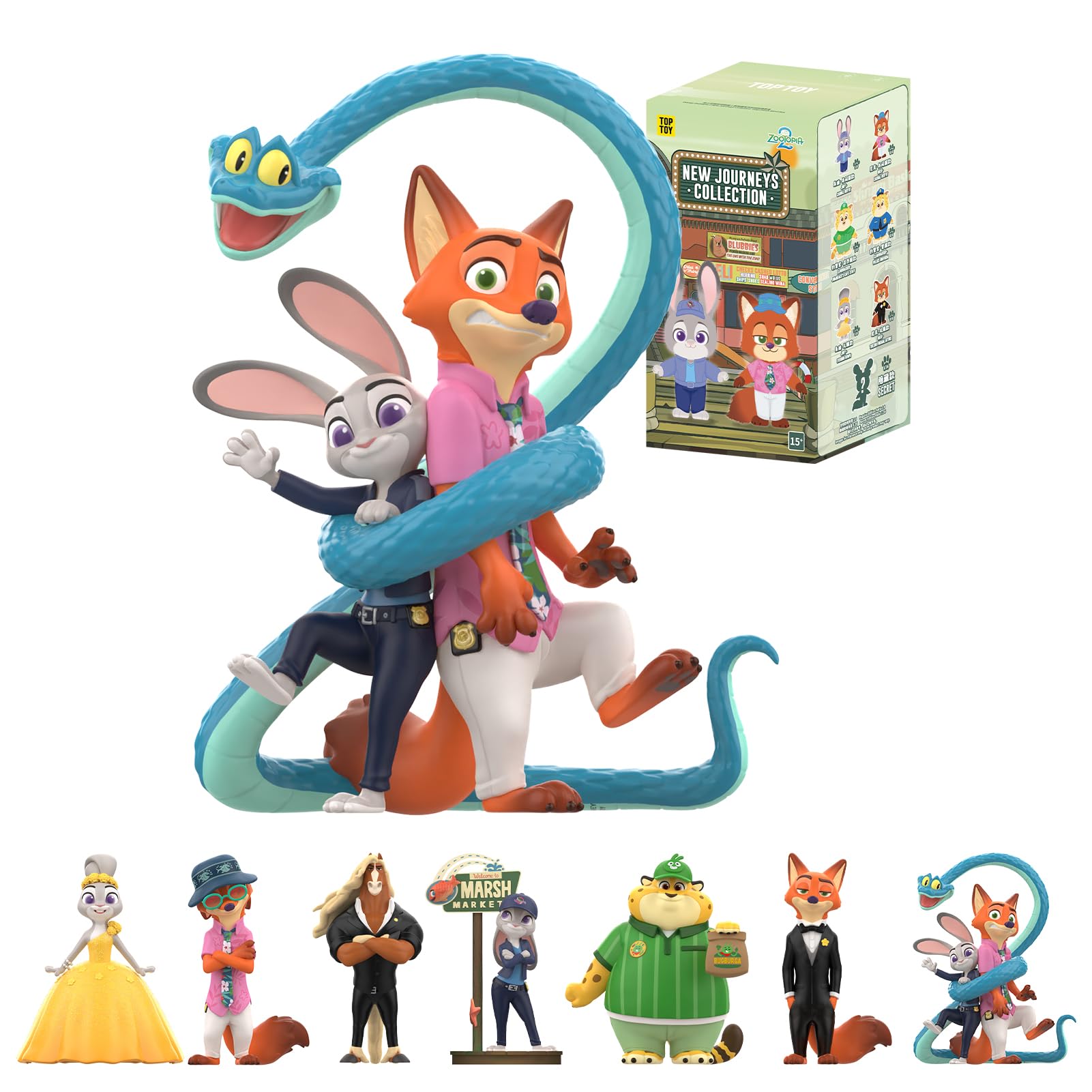 TOP TOY Дисней Зверополис Новая Серия Гачапон Сюрприз Фигурка Пластиковая Модель Премиум Игрушка Зверополис Подарок на День Рождения Зверополис Ник Джуди Персонаж Коллекционная